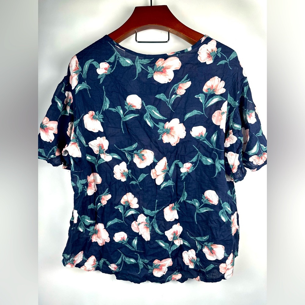 Zanzea Collection Women’s Blouse 4XL‎ Cotton Rayon White Poppy Blousea
